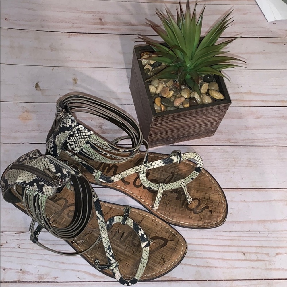 Sam Edelman Snakeskin Glenda Sandals Size 8M